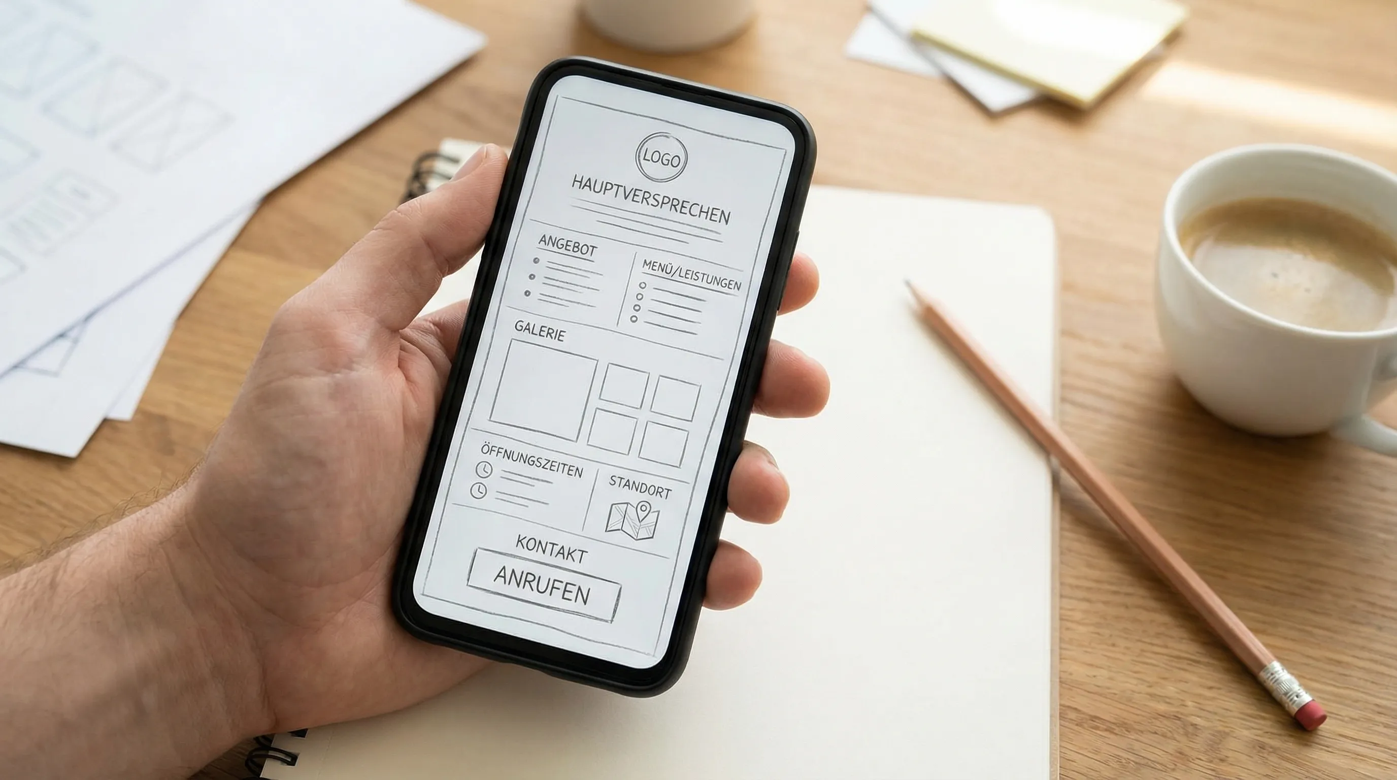 One page website on smartphone and desktop